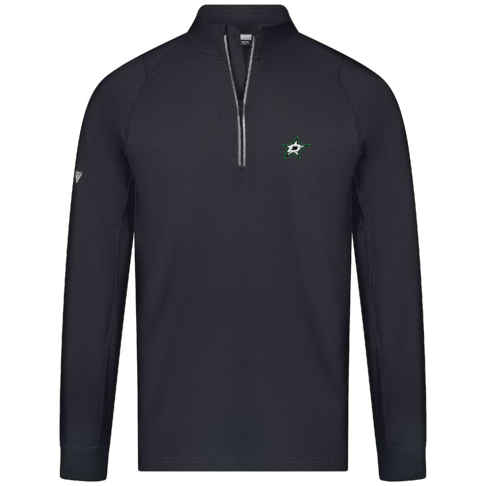 Dallas Stars Levelwear Theory Insignia Core Quarter-Zip Pullover Top - Black | NHL Clearance