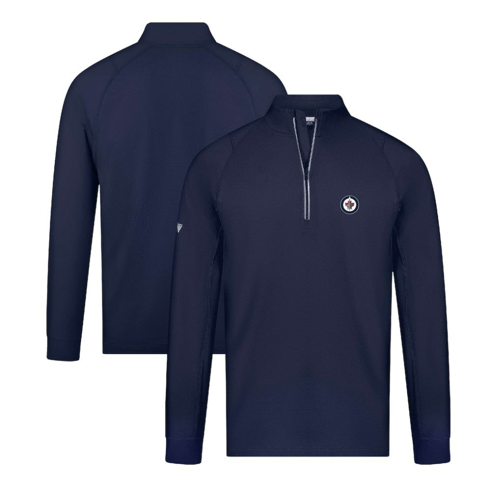 Winnipeg Jets Levelwear Theory Insignia Core Quarter-Zip Pullover Top - Navy | NHL discount