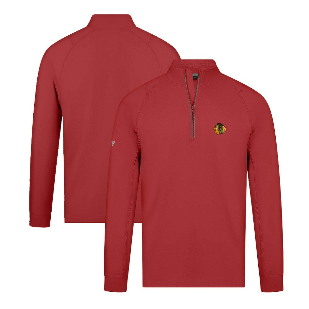 Chicago Blackhawks Levelwear Theory Insignia Core Quarter-Zip Pullover Top - Red | NHL near me