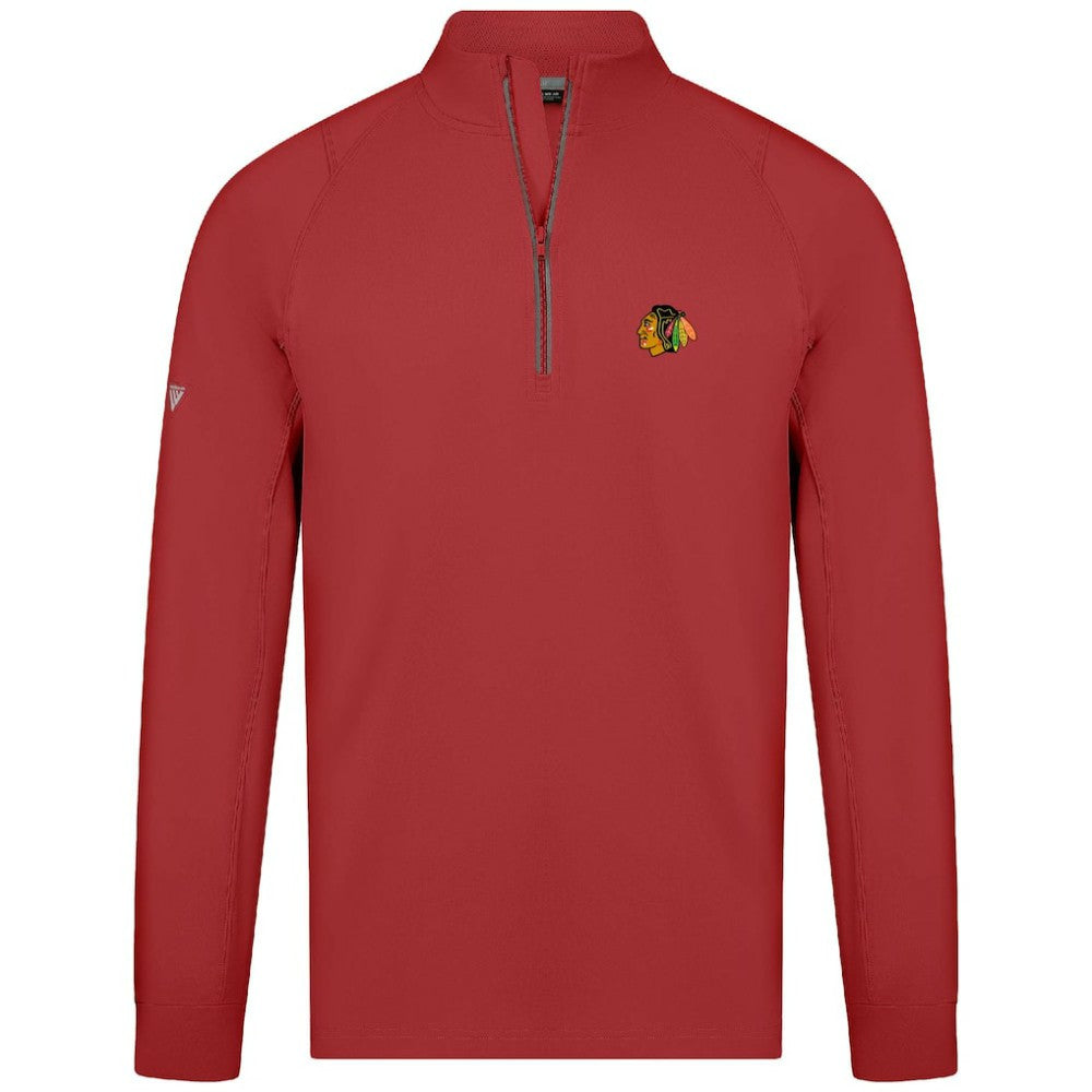 Chicago Blackhawks Levelwear Theory Insignia Core Quarter-Zip Pullover Top - Red | NHL near me