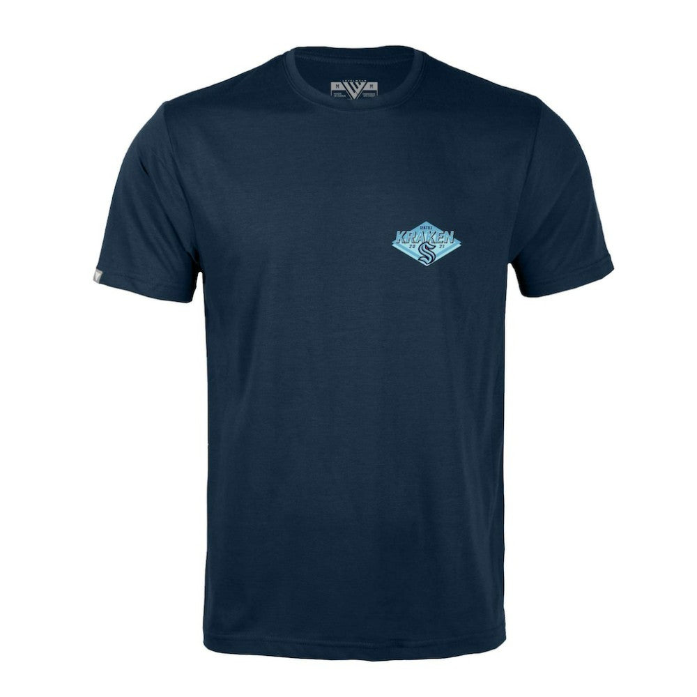 Seattle Kraken Levelwear Richmond Club Patch 2.0 T-Shirt - Deep Sea Blue | NHL Lifestyle