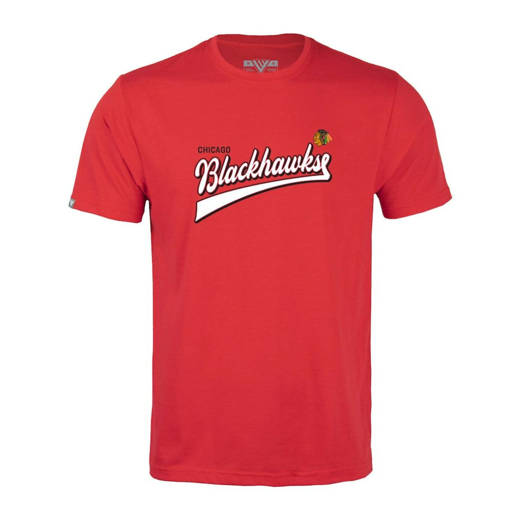 Chicago Blackhawks Levelwear Richmond Retro Script T-Shirt - Red | NHL sale