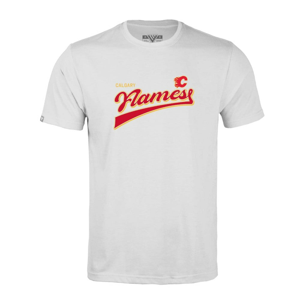 Calgary Flames Levelwear Richmond Retro Script T-Shirt - White | NHL discount