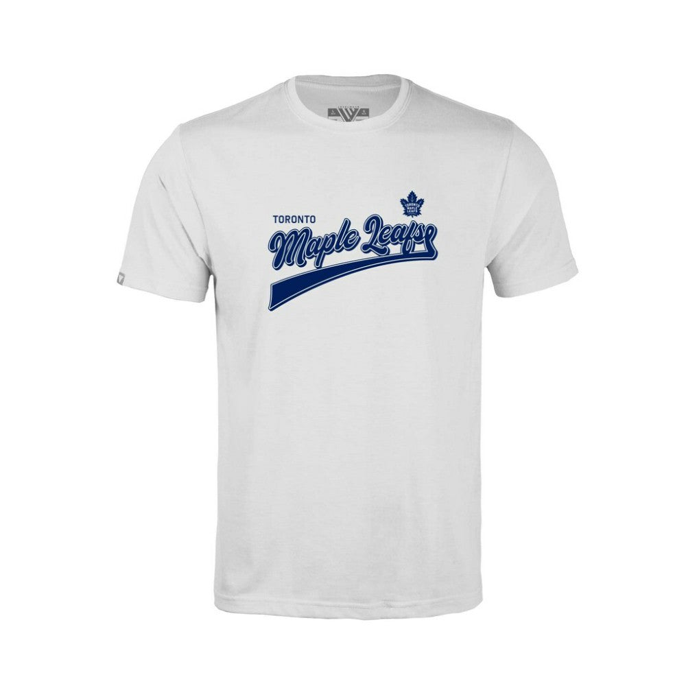 Toronto Maple Leafs Levelwear Youth Little Richmond Retro Script T-Shirt - White | NHL Clearance