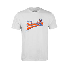 New York Islanders Levelwear Youth Little Richmond Retro Script T-Shirt - White | NHL near me