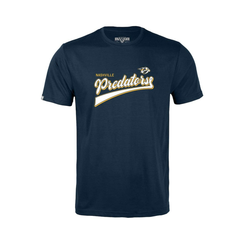 Nashville Predators Levelwear Youth Little Richmond Retro Script T-Shirt - Navy | NHL sale