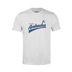 Colorado Avalanche Levelwear Youth Little Richmond Retro Script T-Shirt - White | NHL on sale
