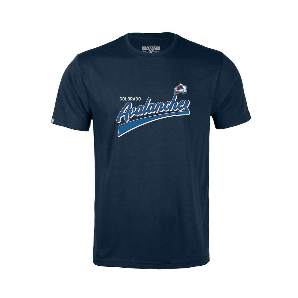 Colorado Avalanche Levelwear Youth Little Richmond Retro Script T-Shirt - Navy | NHL sale