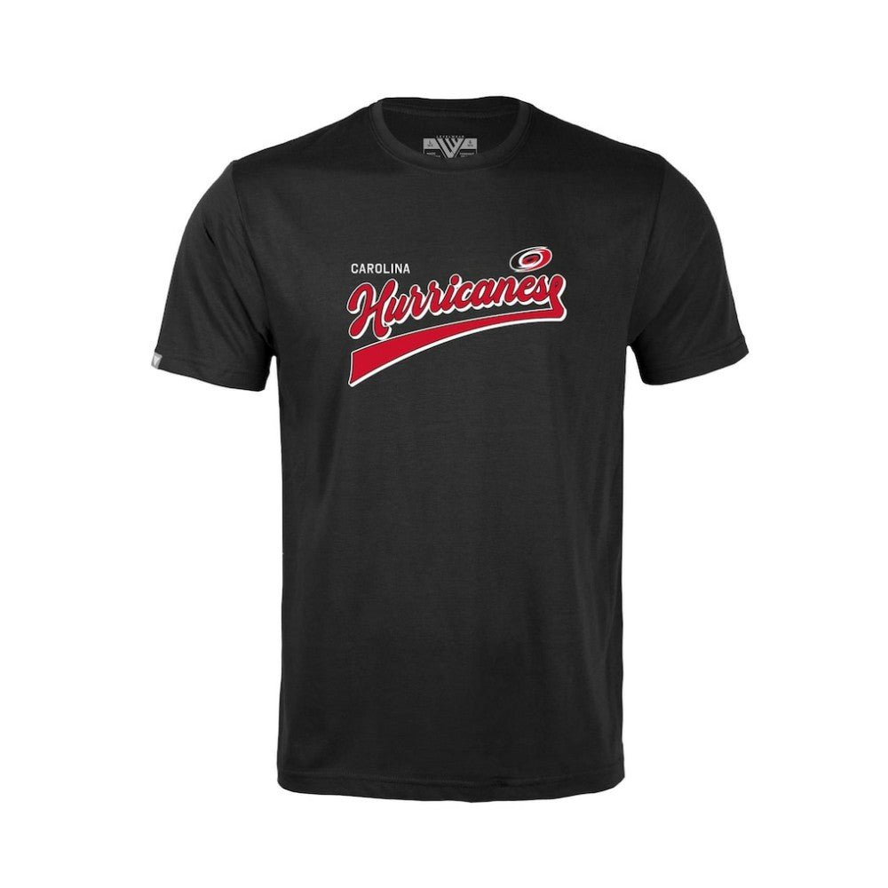 Carolina Hurricanes Levelwear Youth Little Richmond Retro Script T-Shirt - Black | NHL Clearance