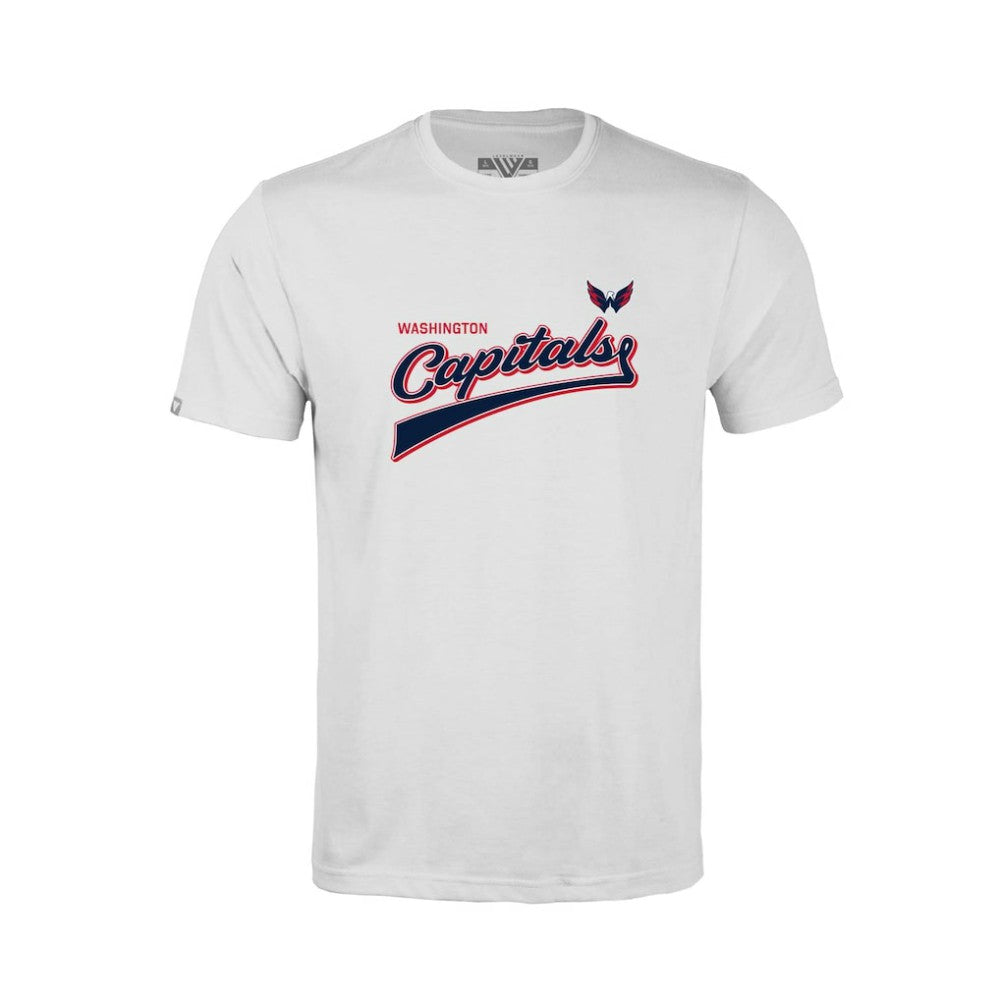 Washington Capitals Levelwear Youth Little Richmond Retro Script T-Shirt - White | NHL online