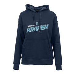 Seattle Kraken Levelwear Women's Adorn Premier 2.0 Fleece Pullover Hoodie - Deep Sea Blue | NHL Clearance