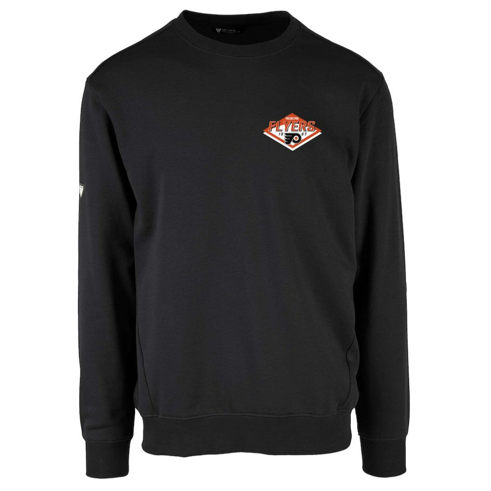 Philadelphia Flyers Levelwear Zane Club Patch 2.0 Pullover Sweatshirt - Black | NHL Lifestyle