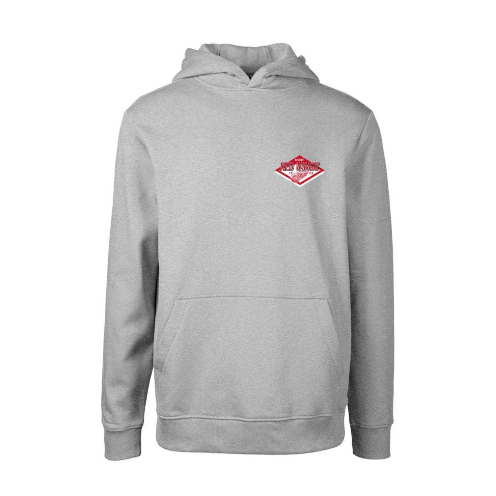 Detroit Red Wings Levelwear Youth Podium Club Patch 2.0 Fleece Pullover Hoodie - Gray | NHL sale