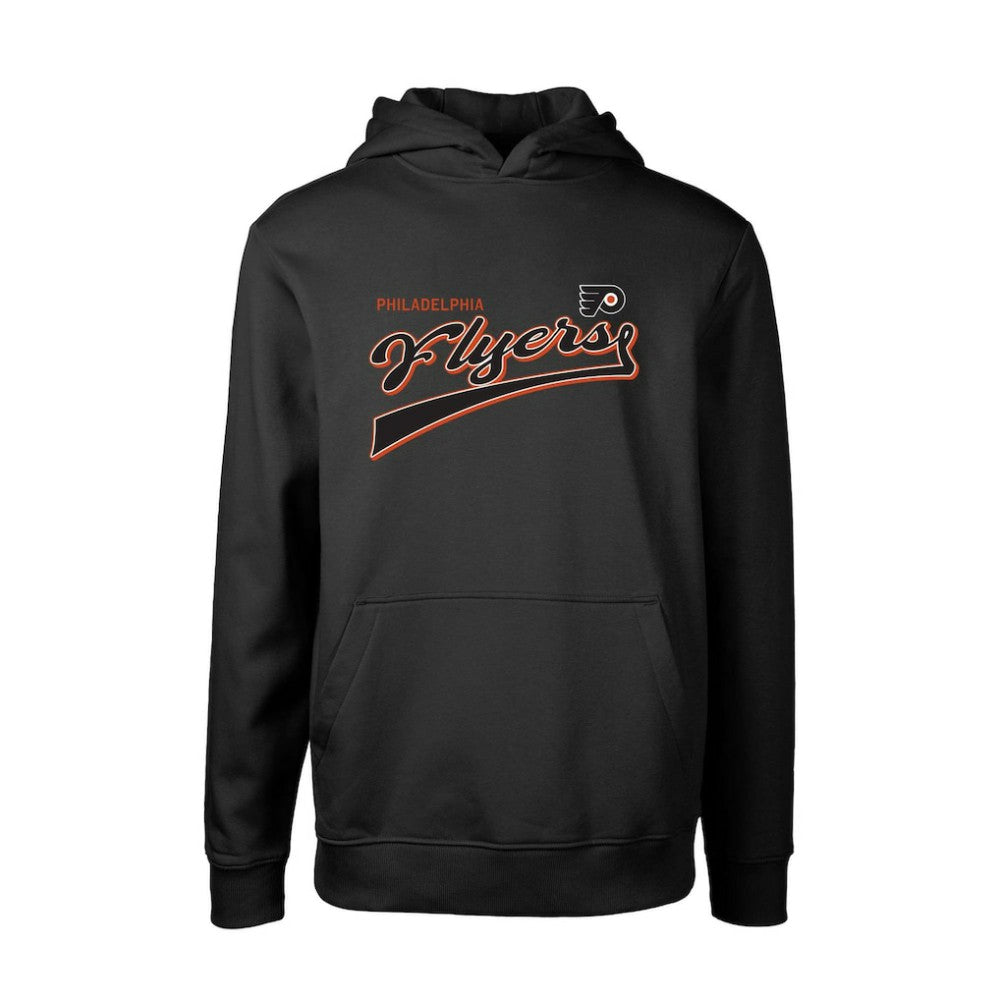 Philadelphia Flyers Levelwear Youth Podium Retro Script Fleece Pullover Hoodie - Black | NHL online