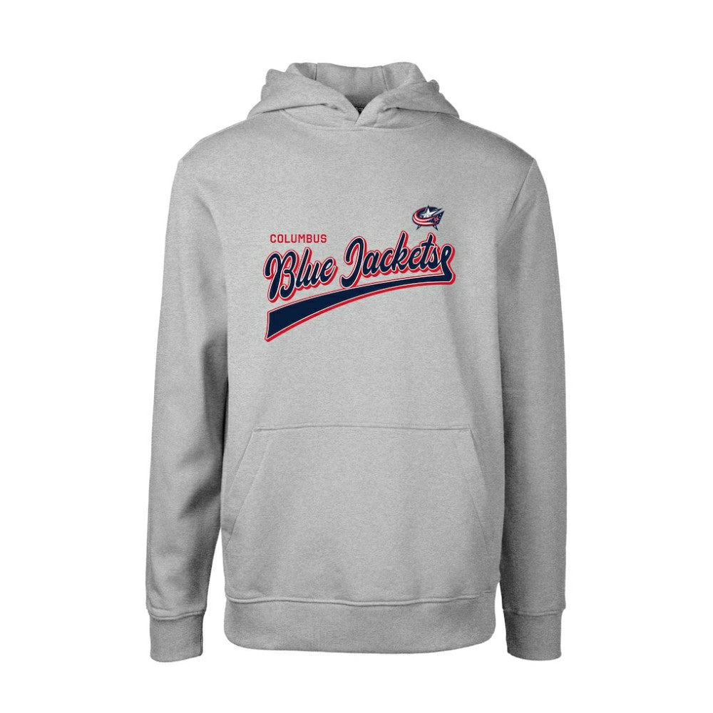 Columbus Blue Jackets Levelwear Youth Podium Retro Script Fleece Pullover Hoodie - Gray | NHL sale