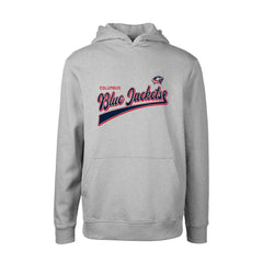 Columbus Blue Jackets Levelwear Youth Podium Retro Script Fleece Pullover Hoodie - Gray | NHL sale