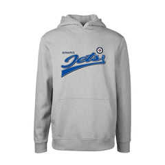 Winnipeg Jets Levelwear Youth Podium Retro Script Fleece Pullover Hoodie - Gray | NHL on sale