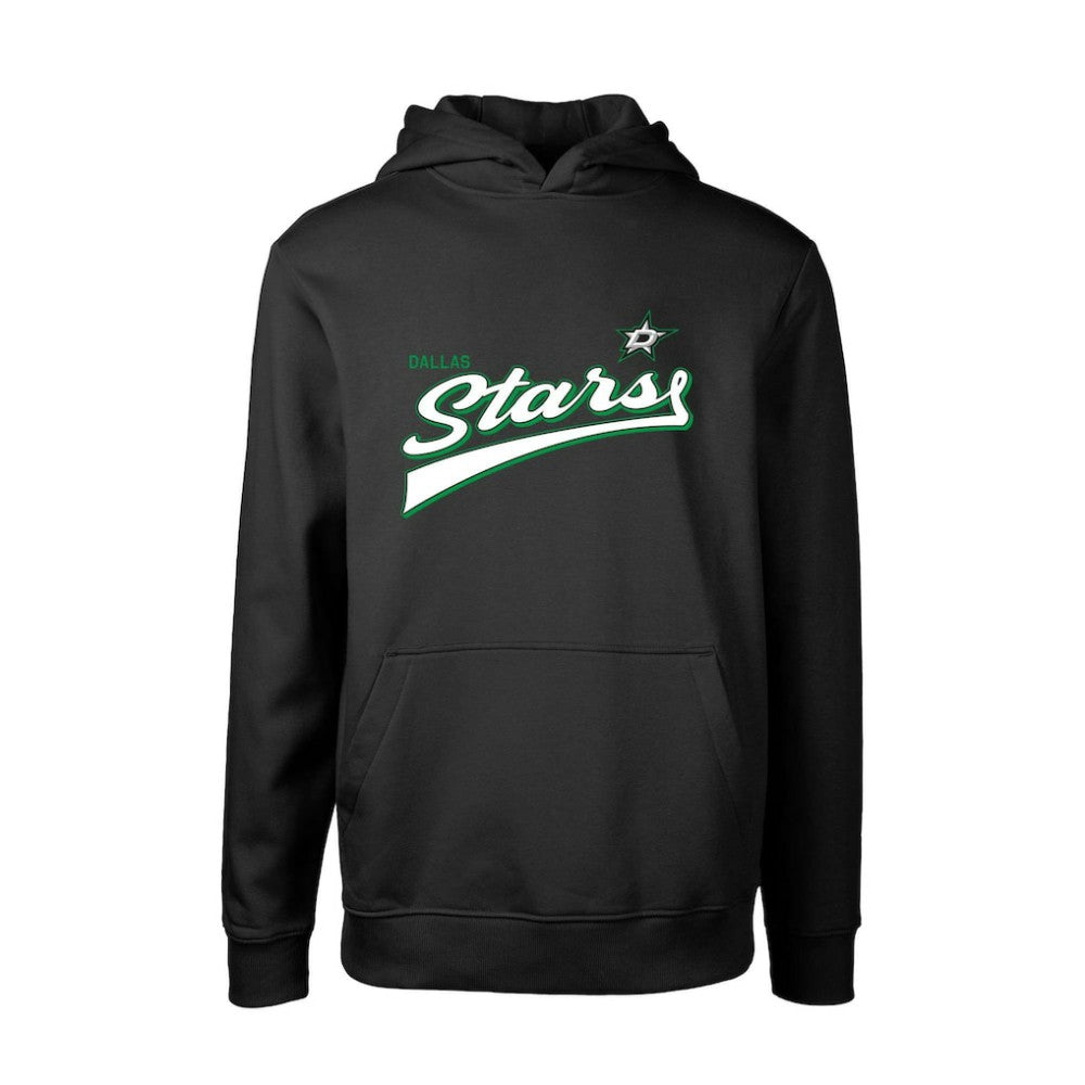 Dallas Stars Levelwear Youth Podium Retro Script Fleece Pullover Hoodie - Black | NHL discount