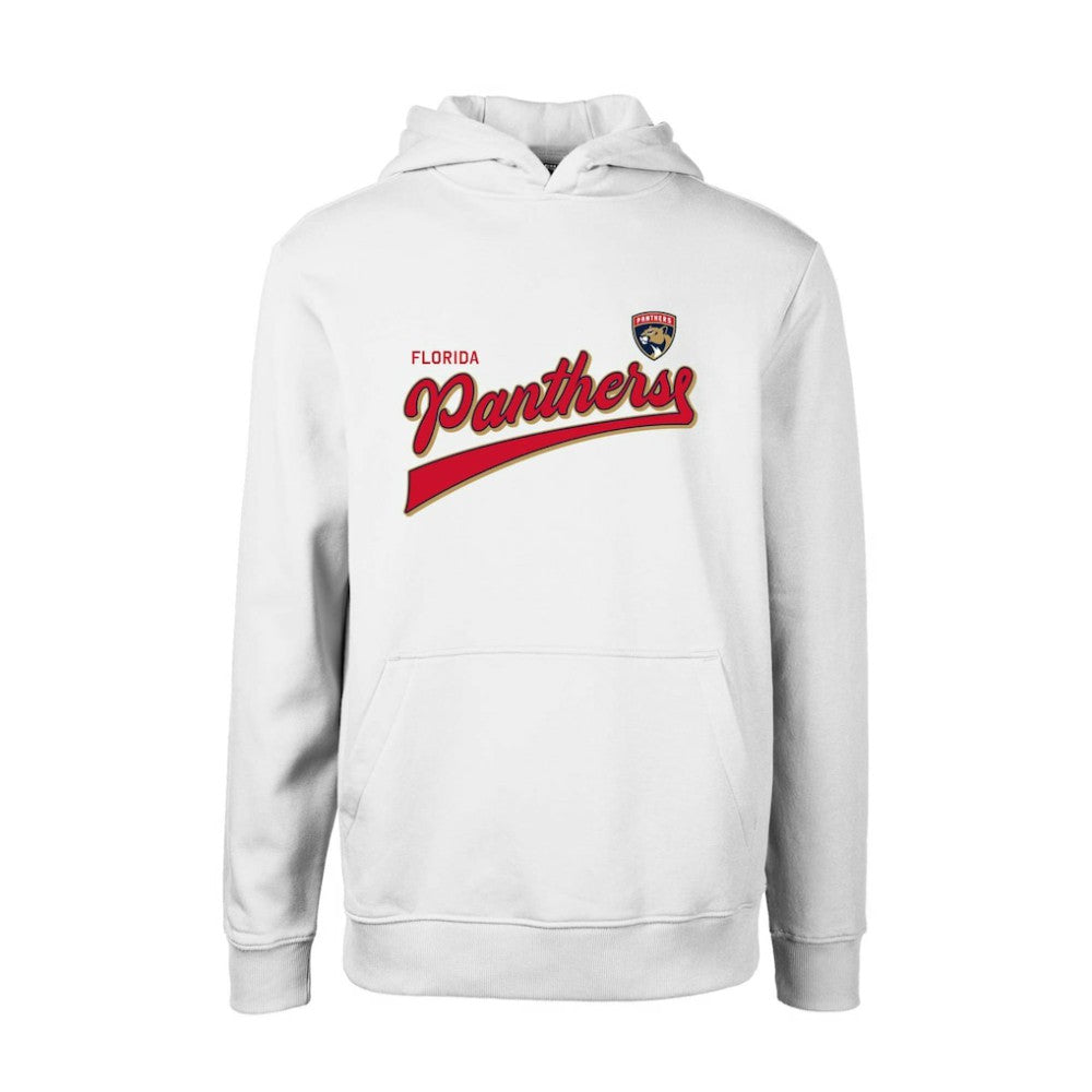 Florida Panthers Levelwear Youth Podium Retro Script Fleece Pullover Hoodie - White | NHL Clearance