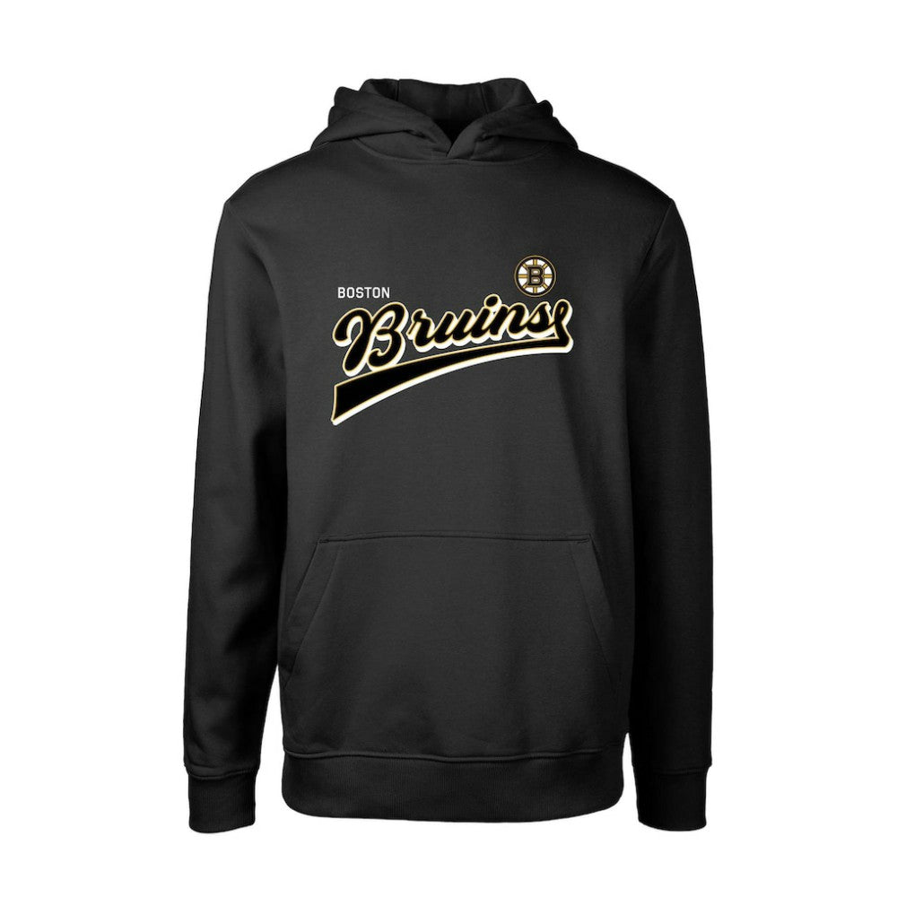 Boston Bruins Levelwear Youth Podium Retro Script Fleece Pullover Hoodie - Black | NHL sale