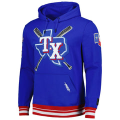 Texas Rangers Pro Standard Mash Up Logo Pullover Hoodie Outlet