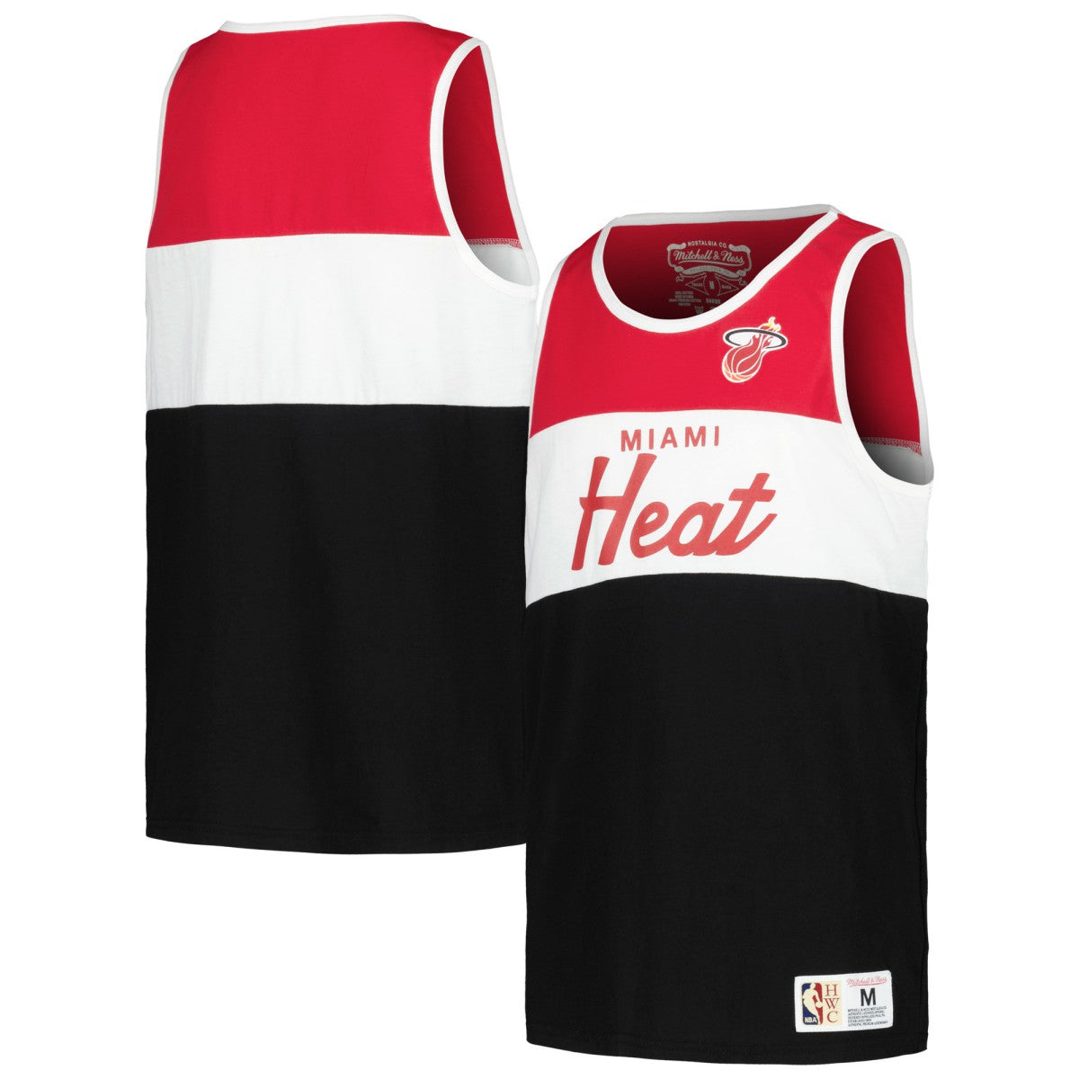 Mitchell & Ness Miami Heat Youth Hardwood Classics Special Script Tank Top Red/Black