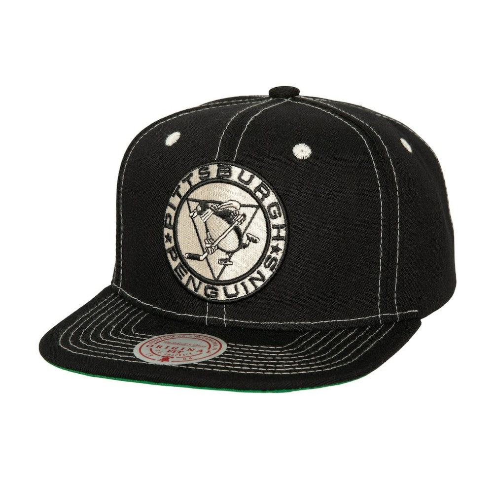 Pittsburgh Penguins Mitchell & Ness Energy Contrast Natural Snapback Hat - Black | NHL near me