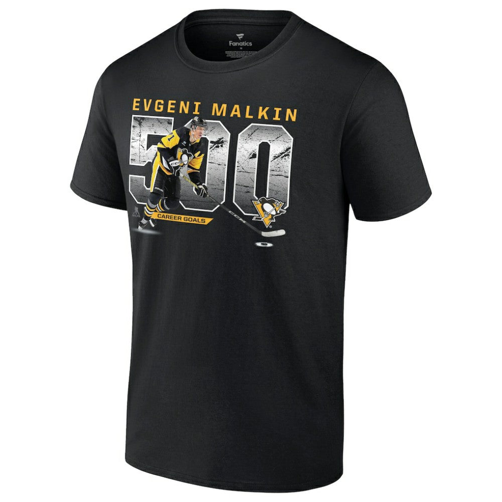 Evgeni Malkin Pittsburgh Penguins 500 Goals T-Shirt - Black | NHL Lifestyle