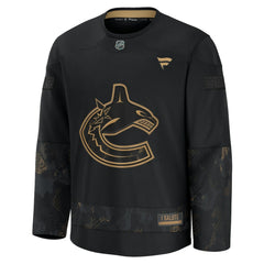 Vancouver Canucks Fanatics 2024 Military Appreciation Practice Jersey - Black | Fanatics sale