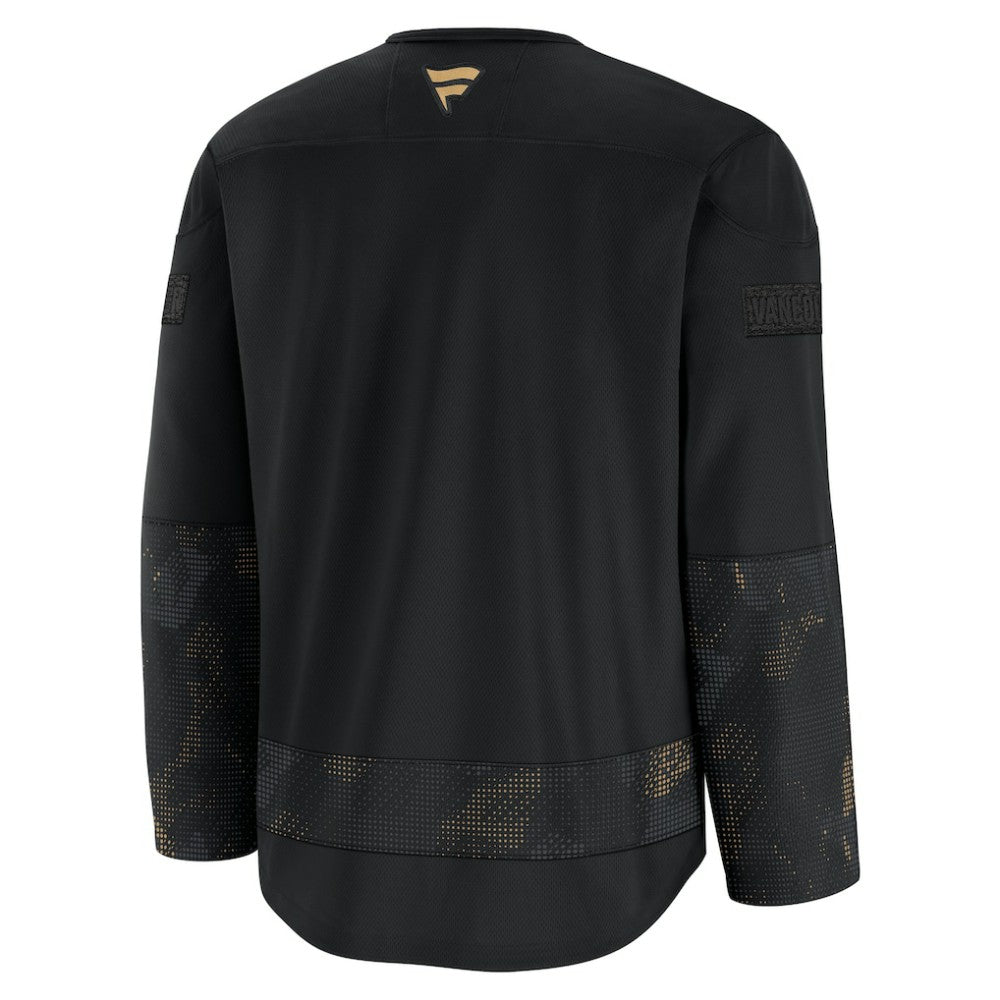 Vancouver Canucks Fanatics 2024 Military Appreciation Practice Jersey - Black | Fanatics sale