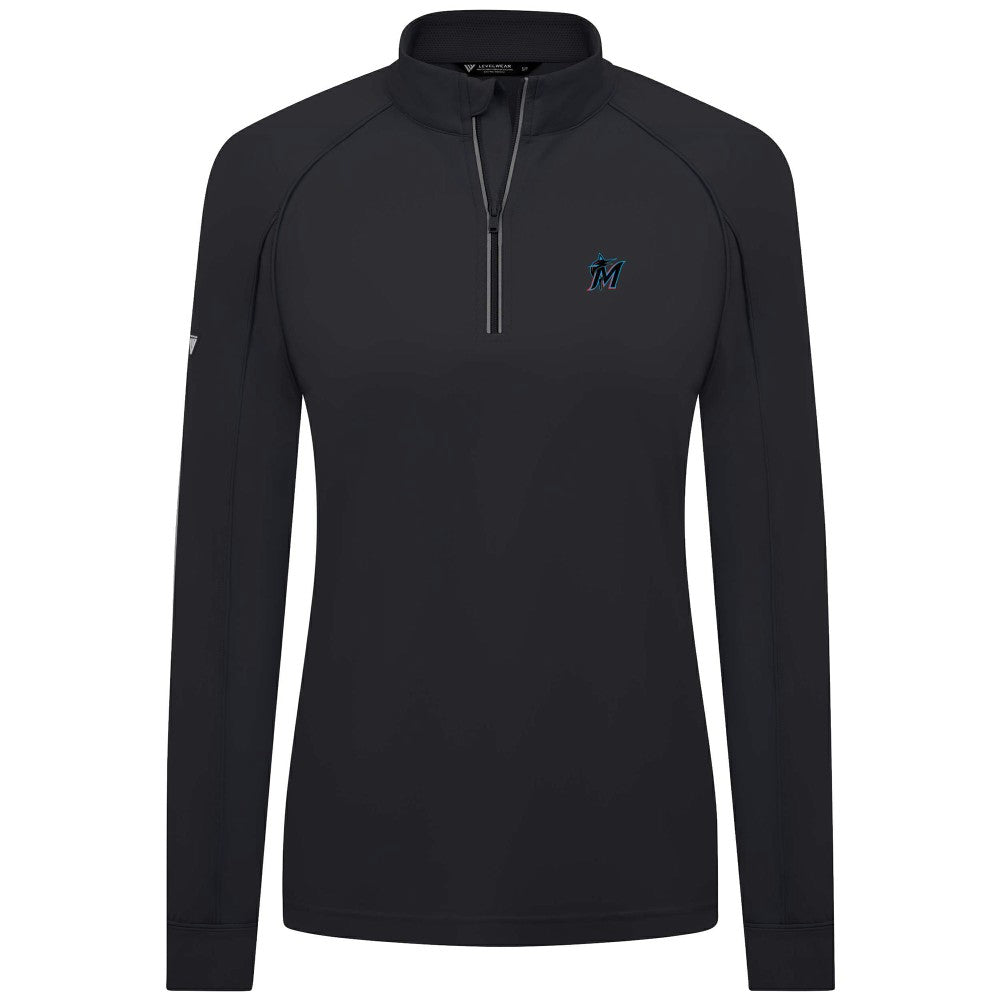 Miami Marlins Levelwear Women's Kinetic Insignia Quarter-Zip Pullover Near Me