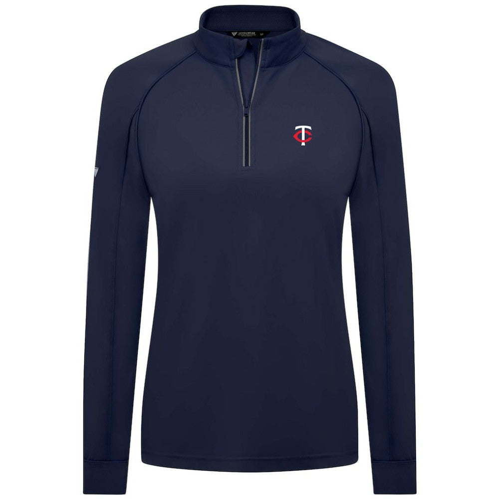 Minnesota Twins Levelwear Women's Kinetic Insignia Quarter-Zip Pullover Discount
