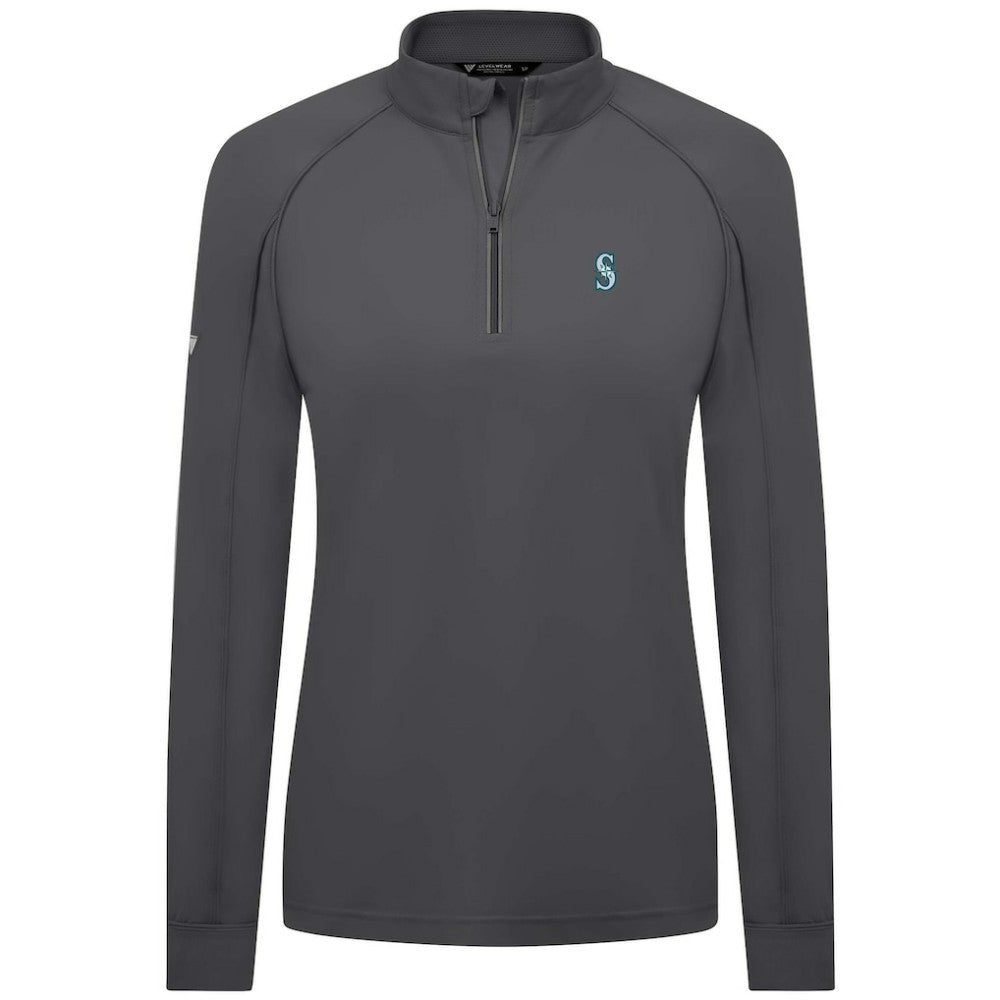 Seattle Mariners Levelwear Women's Kinetic Insignia Quarter-Zip Pullover Sale