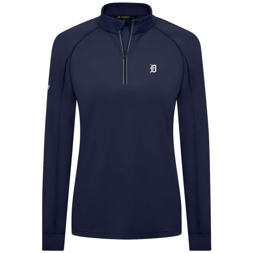 Detroit Tigers Levelwear Women's Kinetic Insignia Quarter-Zip Pullover Online