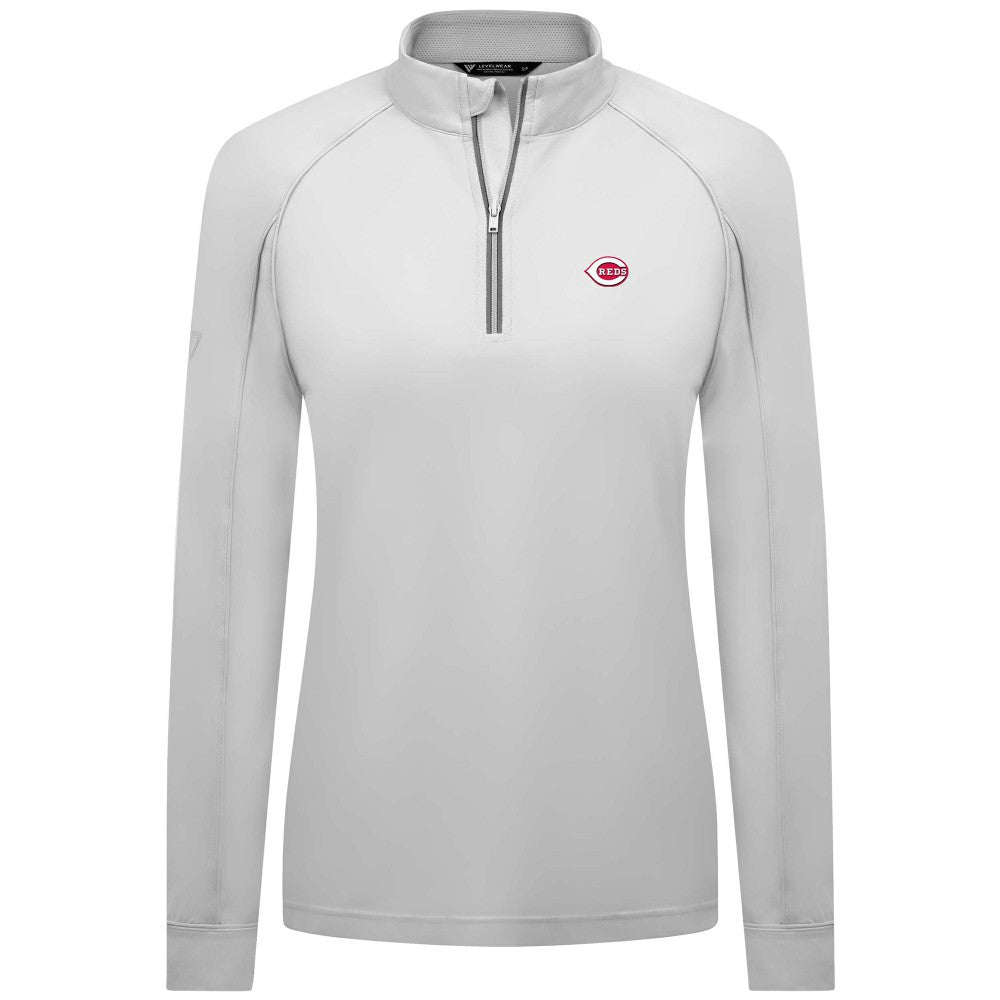 Cincinnati Reds Levelwear Women's Kinetic Insignia Quarter-Zip Pullover Online