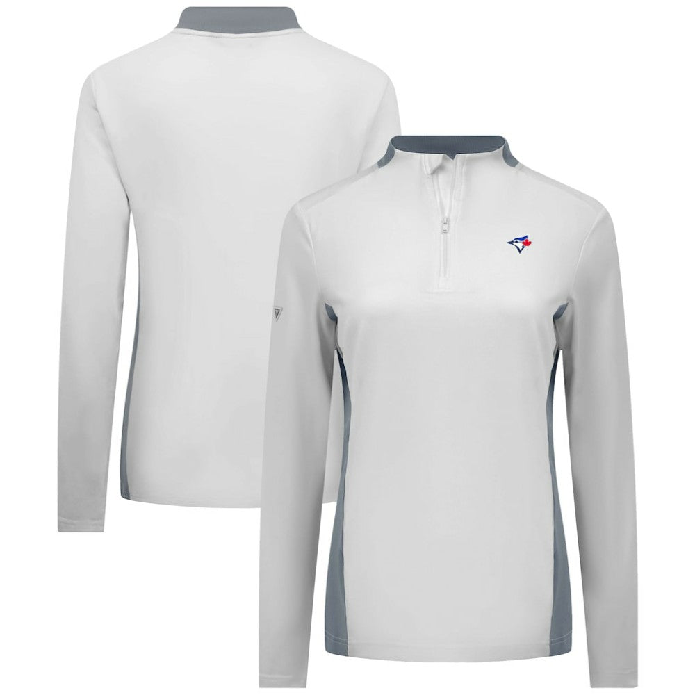Toronto Blue Jays Levelwear Women's Moxie Insignia Quarter-Zip Pullover Outlet