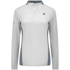 Toronto Blue Jays Levelwear Women's Moxie Insignia Quarter-Zip Pullover Outlet