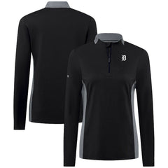 Detroit Tigers Levelwear Women's Moxie Insignia Quarter-Zip Pullover Discount