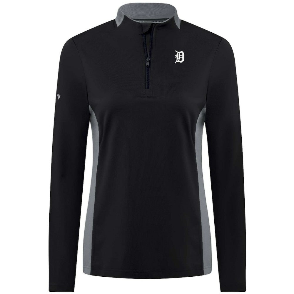 Detroit Tigers Levelwear Women's Moxie Insignia Quarter-Zip Pullover Discount