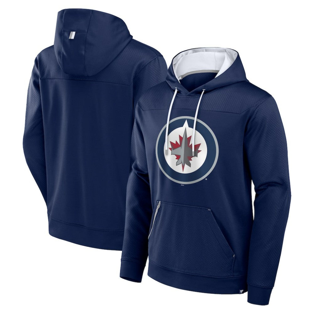 Winnipeg Jets Fanatics Defender Pullover Hoodie - Navy | Fanatics sale