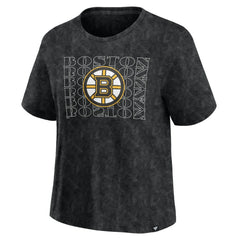 Boston Bruins Fanatics Women's Faded Wash T-Shirt - Black | Fanatics sale