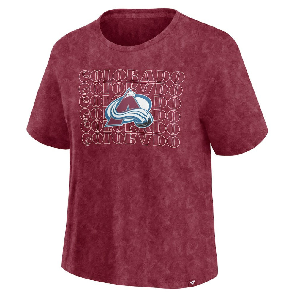 Colorado Avalanche Fanatics Women's Faded Wash T-Shirt - Burgundy | Fanatics sale