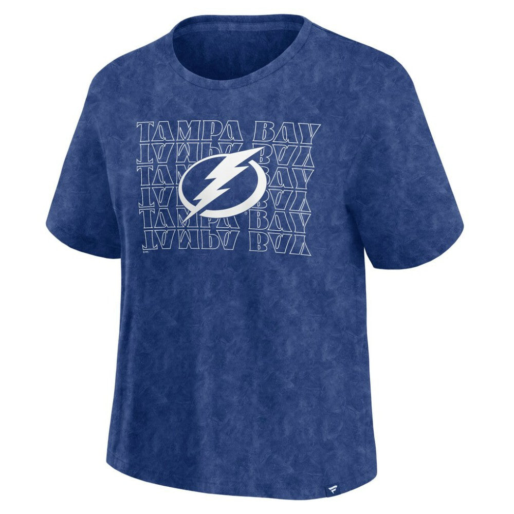 Tampa Bay Lightning Fanatics Women's Faded Wash T-Shirt - Blue | Fanatics discount