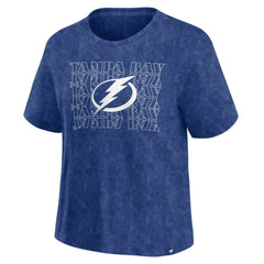 Tampa Bay Lightning Fanatics Women's Faded Wash T-Shirt - Blue | Fanatics discount