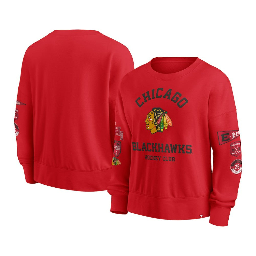 Chicago Blackhawks Fanatics Women's Go Team Pullover Sweatshirt - Red | Fanatics sale