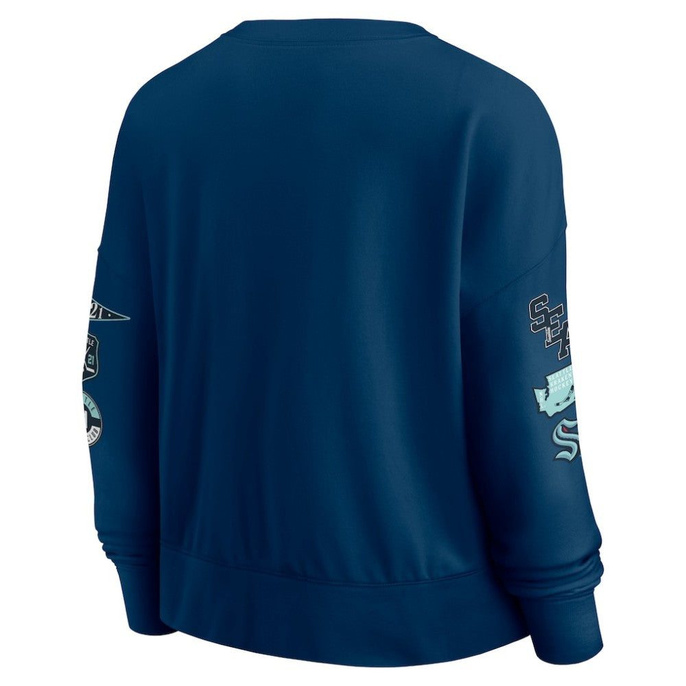 Seattle Kraken Fanatics Women's Go Team Pullover Sweatshirt - Deep Sea Blue | Fanatics near me