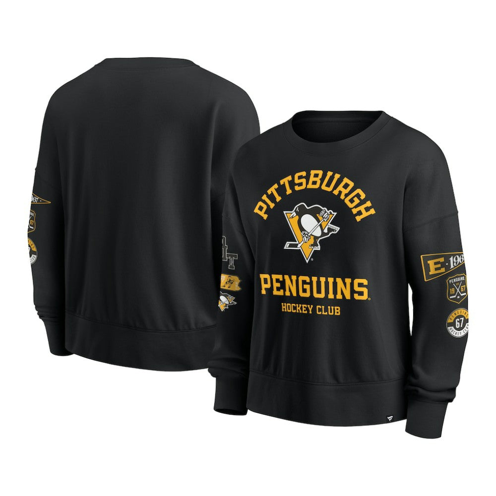 Pittsburgh Penguins Fanatics Women's Go Team Pullover Sweatshirt - Black | Fanatics Clearance