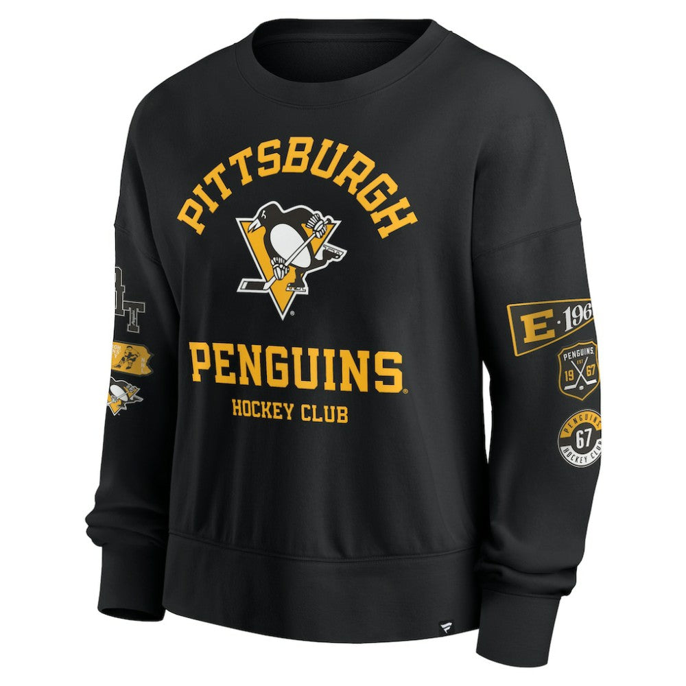 Pittsburgh Penguins Fanatics Women's Go Team Pullover Sweatshirt - Black | Fanatics Clearance