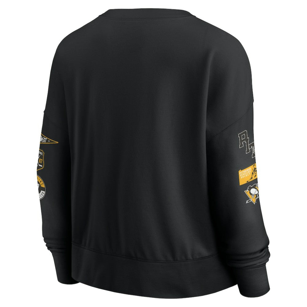 Pittsburgh Penguins Fanatics Women's Go Team Pullover Sweatshirt - Black | Fanatics Clearance