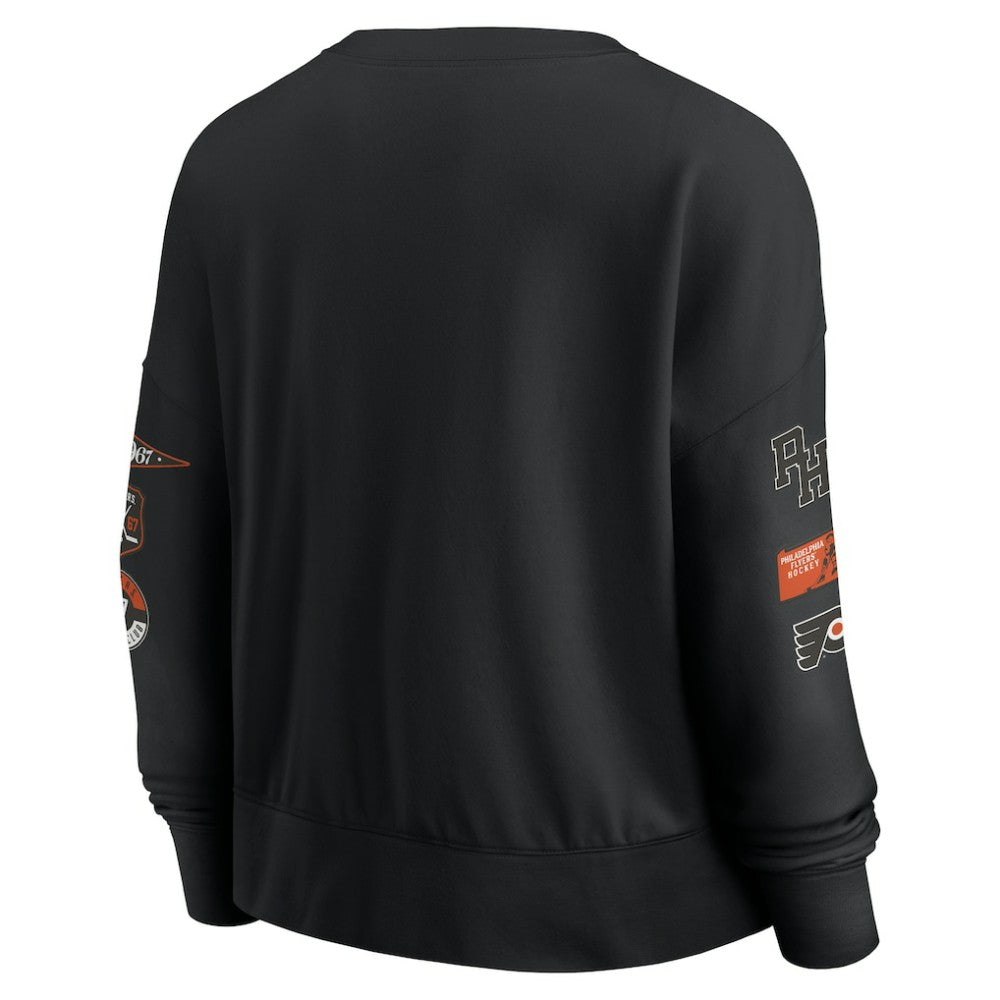 Philadelphia Flyers Fanatics Women's Go Team Pullover Sweatshirt - Black | Fanatics Clearance